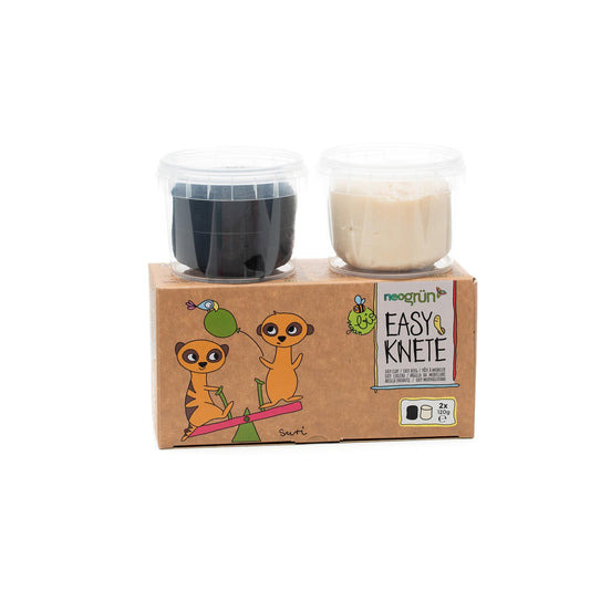 Easy-Knete 2er Set “Suri” schwarz/weiß